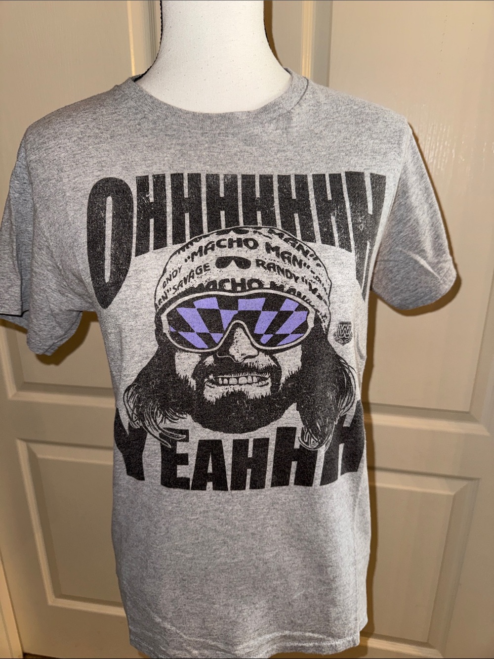 MACHO MAN Gray T-Shirt - Size Small